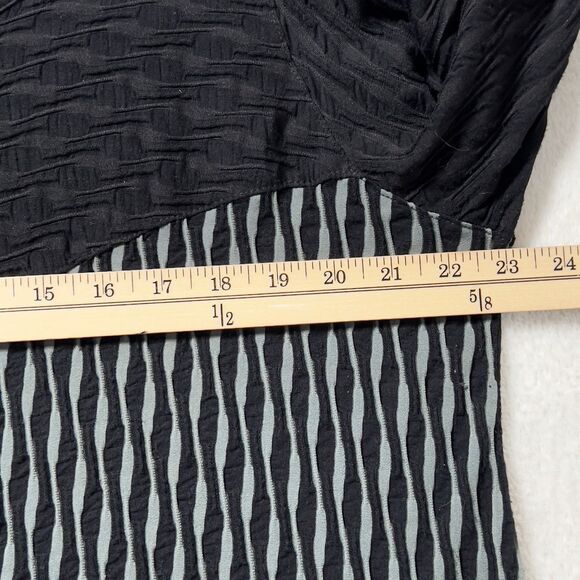 Ali Miles Pullover Tunic Top Womens Sz 1X Black Gray Textured 3/4 Sleeve Dress - Picture 9 of 11